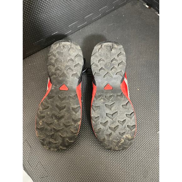 Salomon kids speedcross athletic hiking shoes outdoors black red size 3 youth - Picture 5 of 7